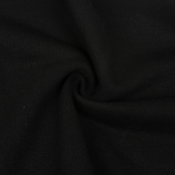 Ткань Футер 3-х нитка, Петля, цвет Черный (на отрез)  в Балашихе