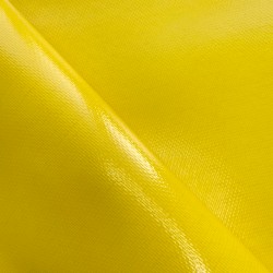 Ткань ПВХ 600 гр/м2 плотная, Жёлтый (Ширина 150см), на отрез  в Балашихе