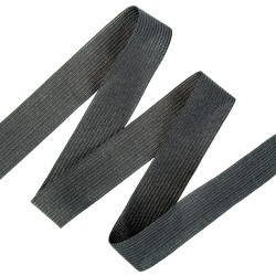 Окантовочная лента-бейка, цвет Чёрный 22мм (на отрез)  в Балашихе