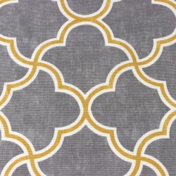 Интерьерная ткань Дак (DUCK), принт &quot;Орнамент на Сером&quot; (на отрез)  в Балашихе