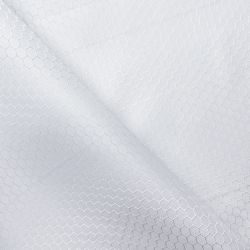 Ткань Оксфорд 300D PU Рип-Стоп СОТЫ, цвет Белый (на отрез)  в Балашихе