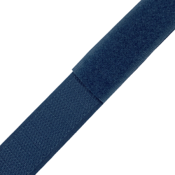 Контактная лента 25мм цвет Синий (велькро-липучка, на отрез)  в Балашихе