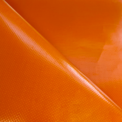Ткань ПВХ 450 гр/м2, Оранжевый (Ширина 160см), на отрез  в Балашихе