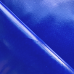 Ткань ПВХ 450 гр/м2, Синий (Ширина 160см), на отрез  в Балашихе
